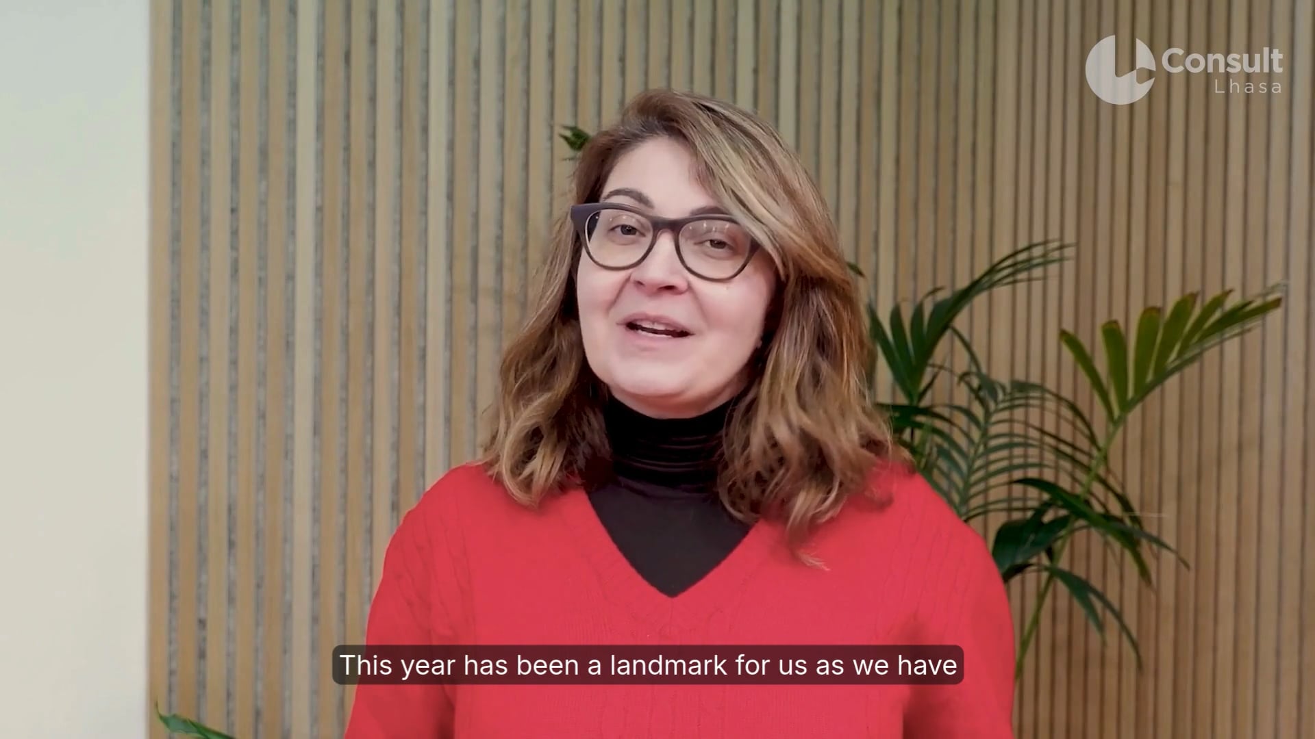 Dr Crina Heghes, CEO introducing the end of year video - Consult Lhasa 2025 highlights